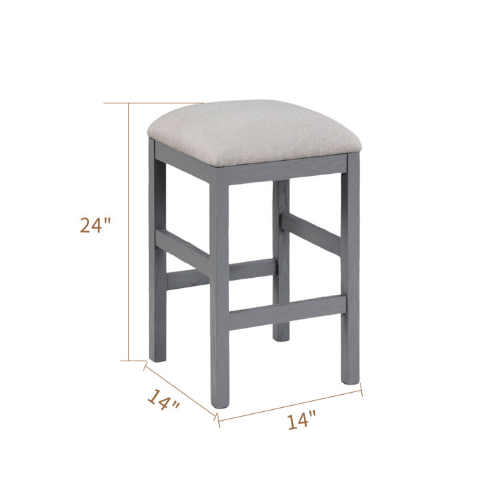 Red Barrel Studio® 14" Width Wood Padded Counter Height Stools Wayfair